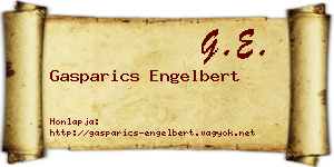 Gasparics Engelbert névjegykártya